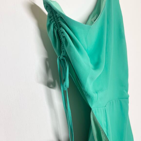 NEW Superdown Aimey One Shoulder Romper Women's Size Large Turquoise Bodice - Picture 8 of 14